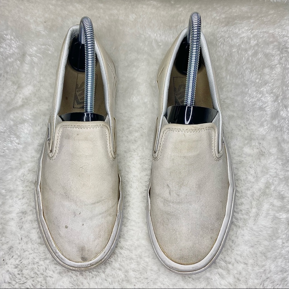 Vans White Slip-Ons Size 8